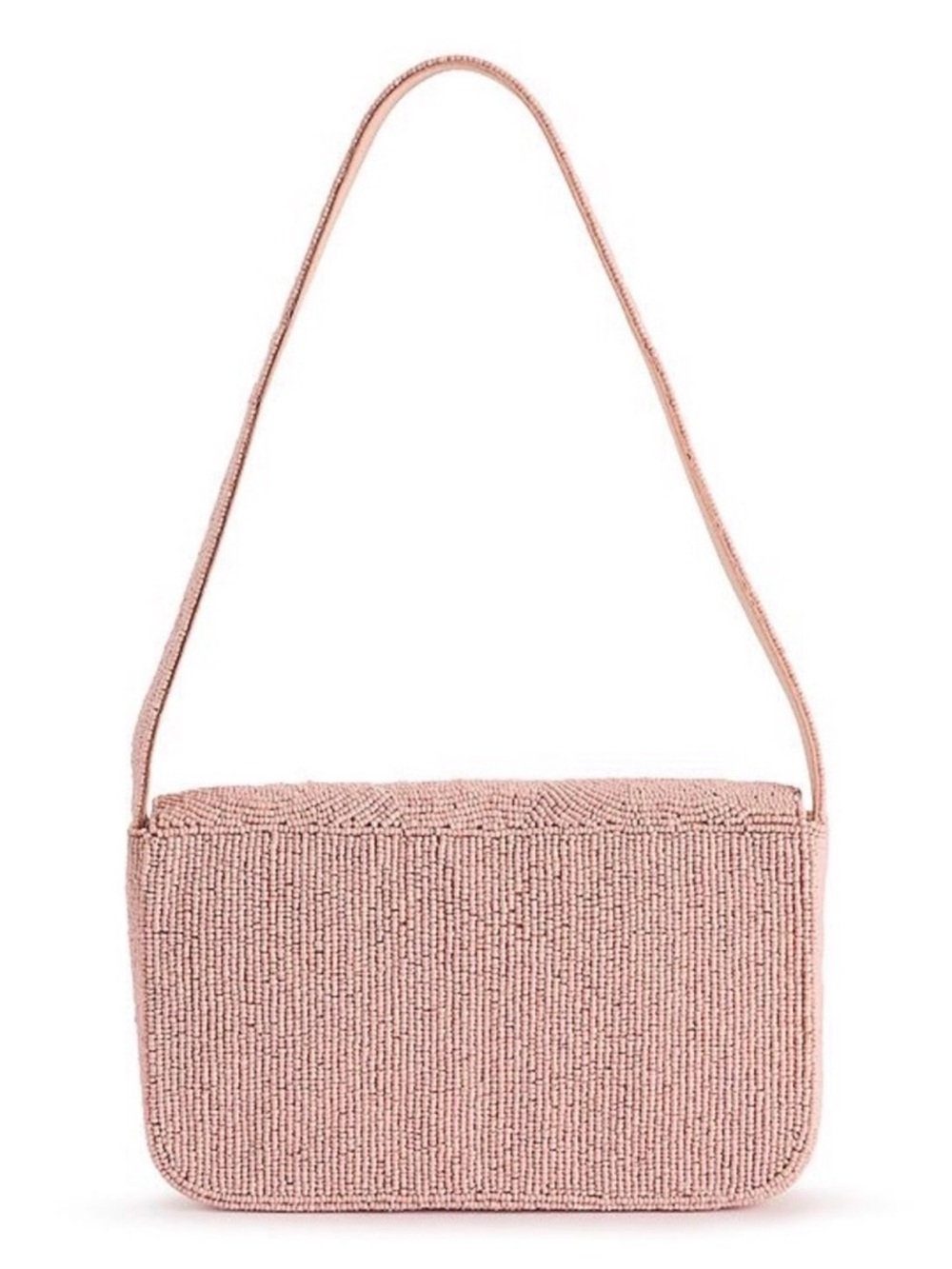 LC Lauren Conrad Pink Beaded Shoulder Bag with White Pearl Bows - Picture 2 of 8